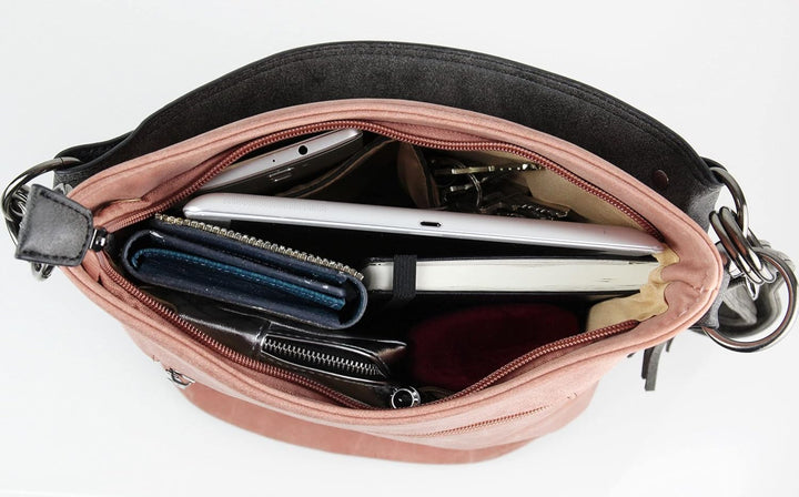 irisaa Damen Handtasche, Hobo Schultertasche, Shopper Multifunktional mit abnehmbarem Schulterriemen