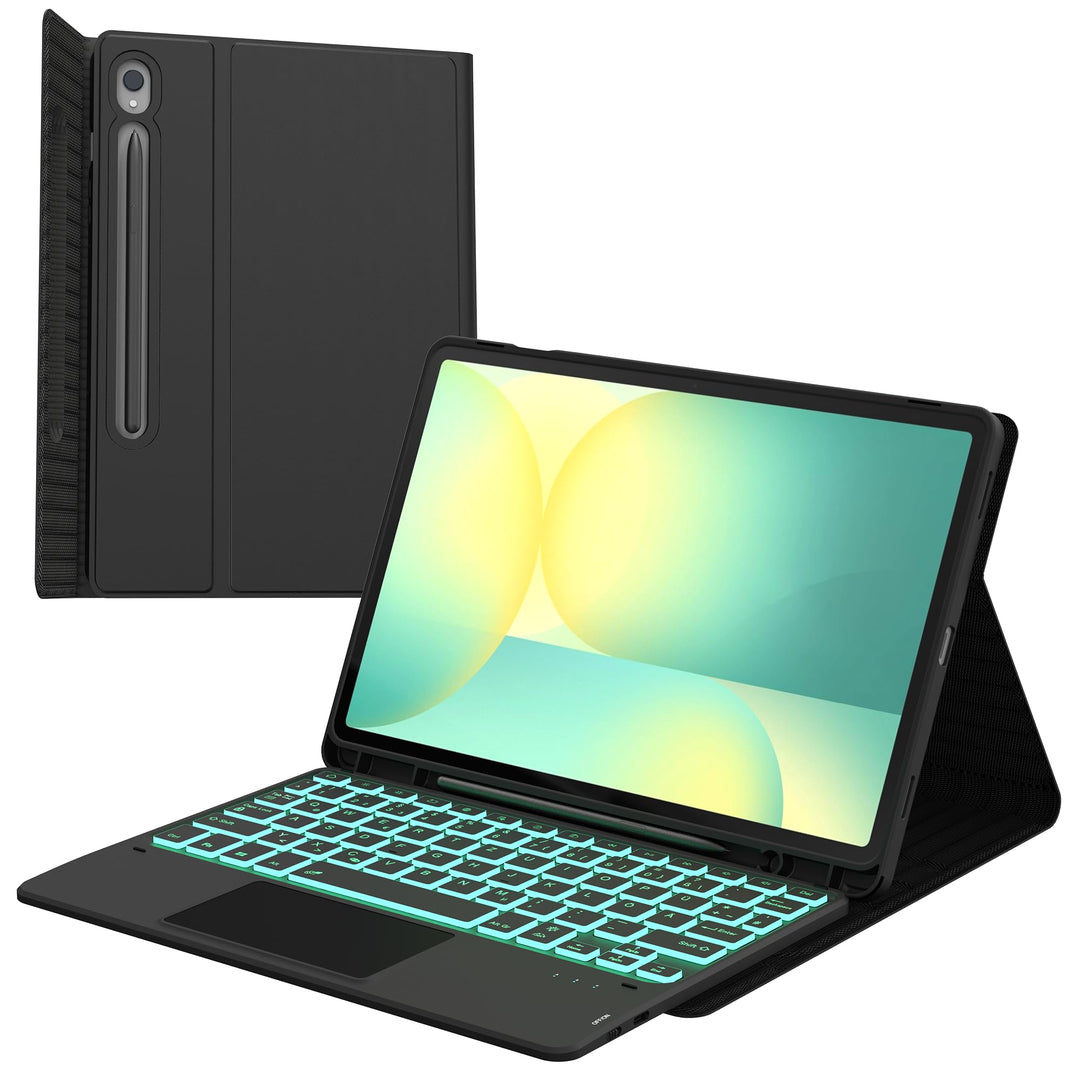 Tastatur Hülle für Samsung Galaxy Tab S10 Lite 10.9"/ S9 11"/ S9 FE 10.9"/ S10 FE 10.9 Zoll - 7 Farb
