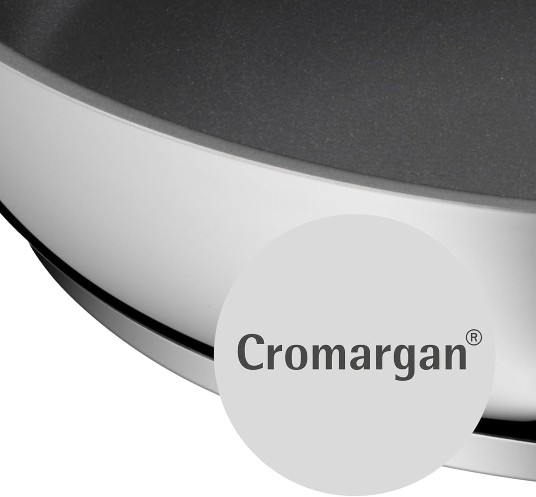 WMF Ceradur Profi Bratpfanne Induktion 28 cm, Keramikpfanne, Cromargan Edelstahl beschichtet, Kerami