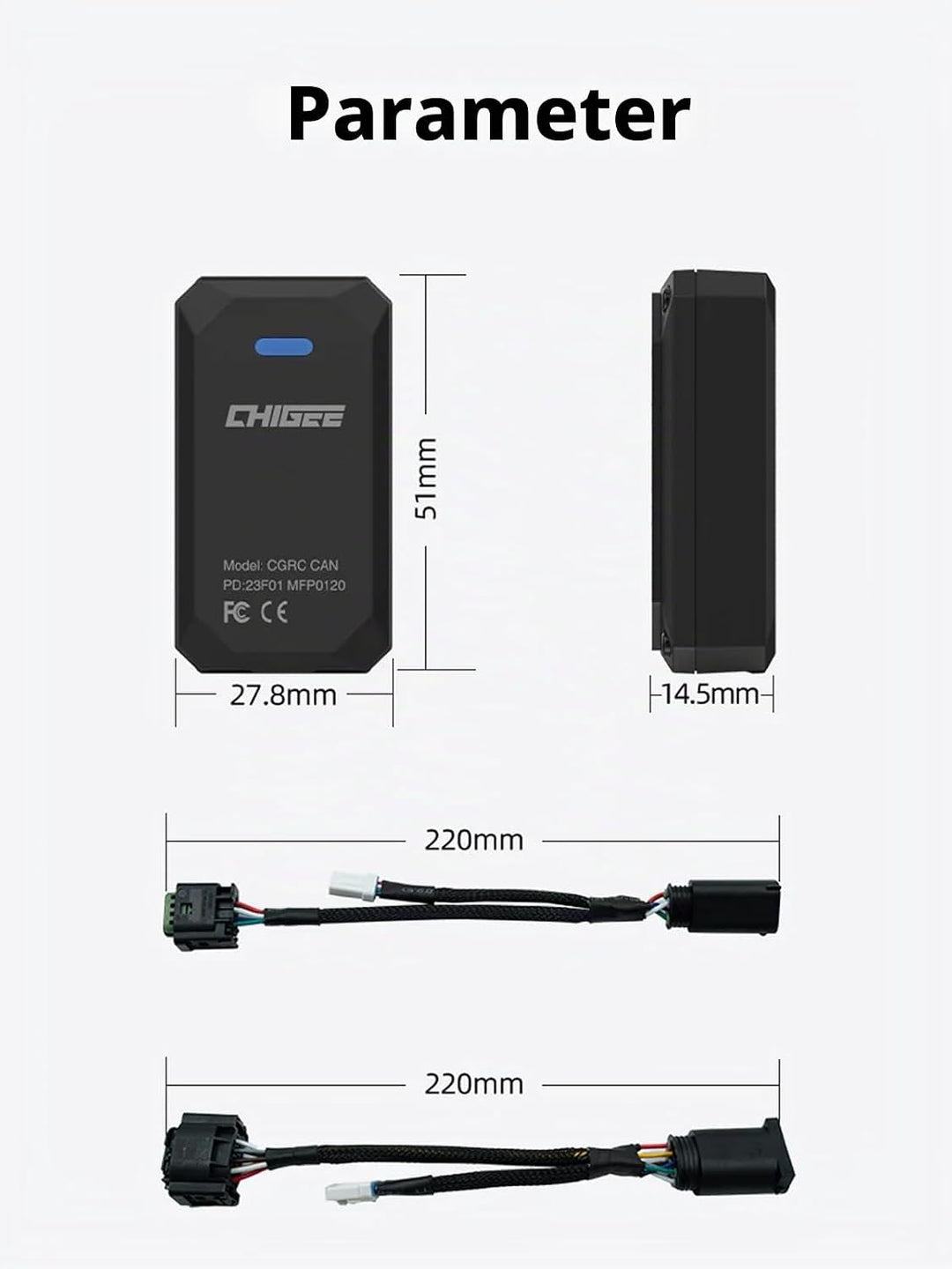 CGRC CAN-Fernbedienung 8 PIN für CHIGEE AIO-5 Series, CHIGEE AIO-5 LITE AIO-5 PLAY AIO-5 PLAY
