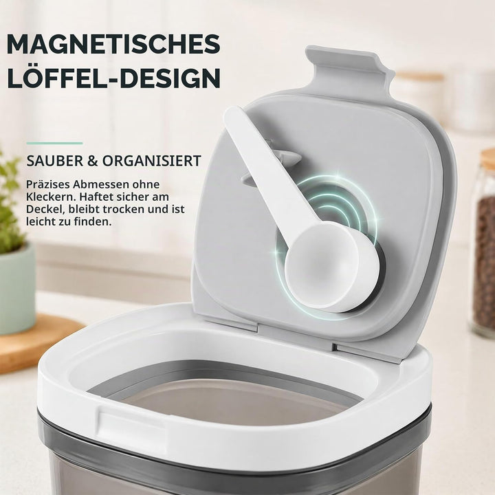 Kaffeedose Luftdicht, 1300ml Kaffeebohnen Behälter Kunststoff Lebensmittel Lagerung Container mit Lu