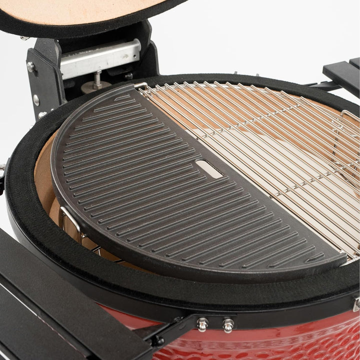 KamadoJoe Kamado Joe KJ-HCIGRIDDLE, Halbmond Gusseisen Reversible Griddle Grill Zubehör Grillzubehör