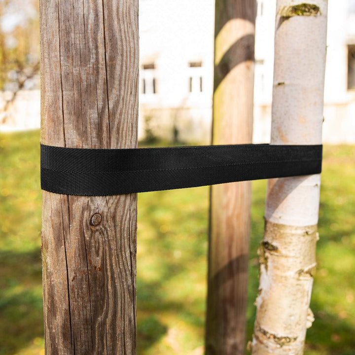 Effaband Baumanbinder 25m schwarz Breite 20 mm/Pflanzenbinder zur Baumbefestigung aus witterungsbest