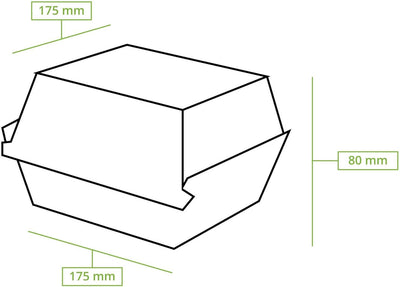 BIOZOYG Take Away Burger Box 100 Stück I Burgerboxen mit Klappdeckel I Hamburger Box aus Frischfaste
