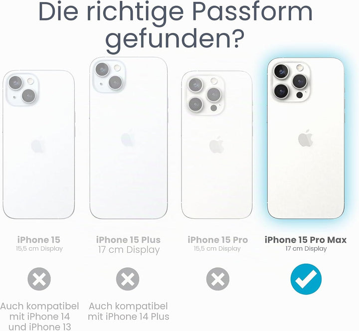 Speck iPhone 15 Pro Max Hülle – ClickLock rutschfeste Interlock, gebaut für MagSafe, Fallschutzgriff