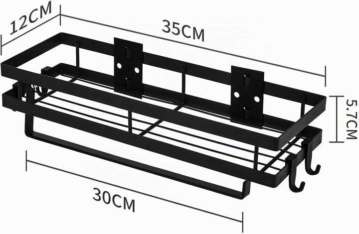 CZKDTT Gewürzregal 2er set,Küchenregal wand ohne Bohren,Gewürzregal Hängend Mit Küchenrollenhalter u