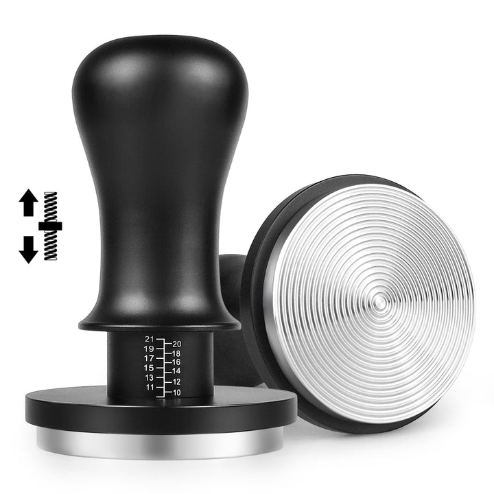 NOTSEK Tamper 54mm, 30lbs Druckregulierend Kaffee Tamper, Feder Tamper 304 Edelstahl Basis, Espresso