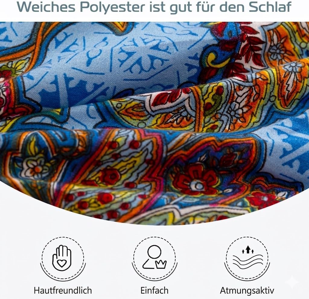 MAXYOYO Böhmische Retro-Bodenmatratze, Vintage-Blumenmuster, japanische Futon-Matratze, aufrollbar,