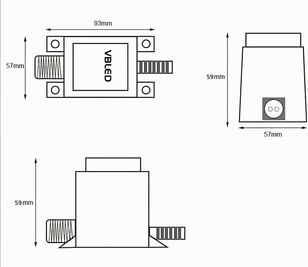 VBLED® Aussen Steckernetzteil Trafo 12V AC / 30W / IP67 für den Betrieb von Leuchten mit IP44 Stecks