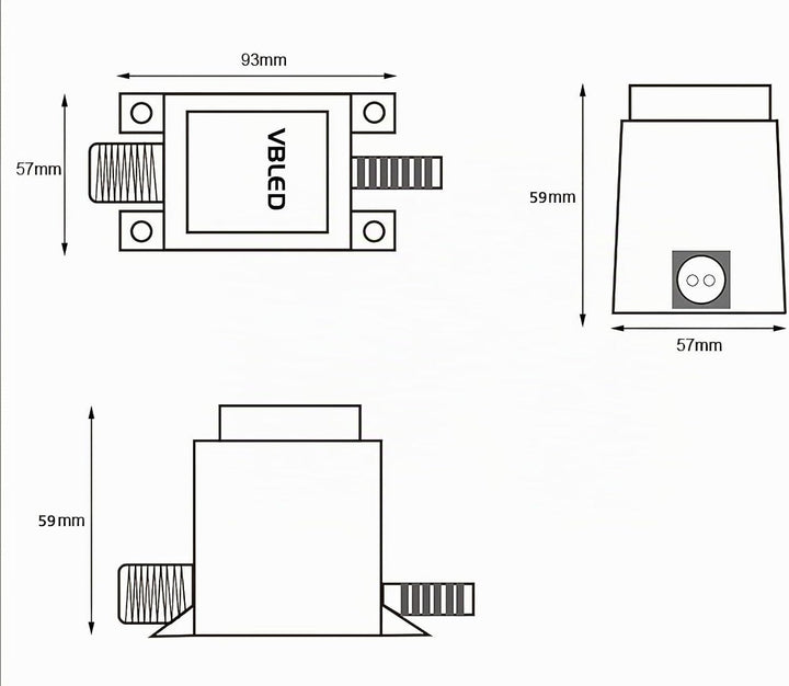 VBLED® Aussen Steckernetzteil Trafo 12V AC / 30W / IP67 für den Betrieb von Leuchten mit IP44 Stecks