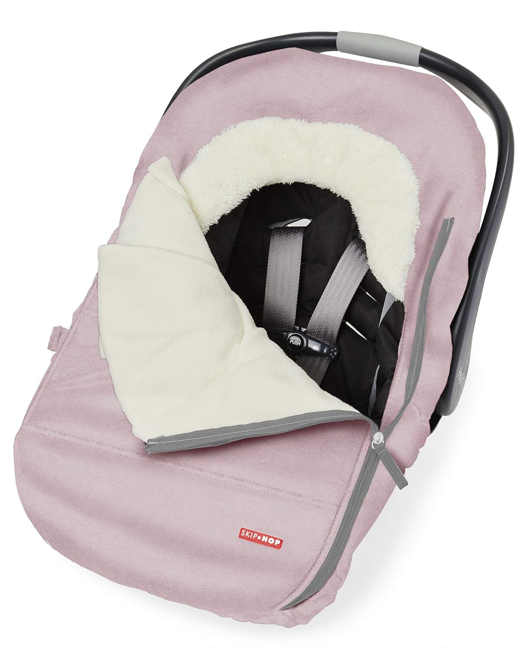 Skip Hop Winter-Autositzbezug: Ultra Plüsch-Fleece, Pink Heather Autositzbezug Rosa meliert, Autosit