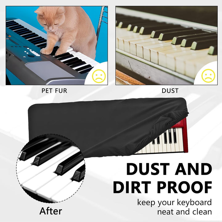 Musiin Staubschutz für Klaviertastatur mit 61 Tasten, kompatibel mit Nord Electro 6D, Roland E-X10D,