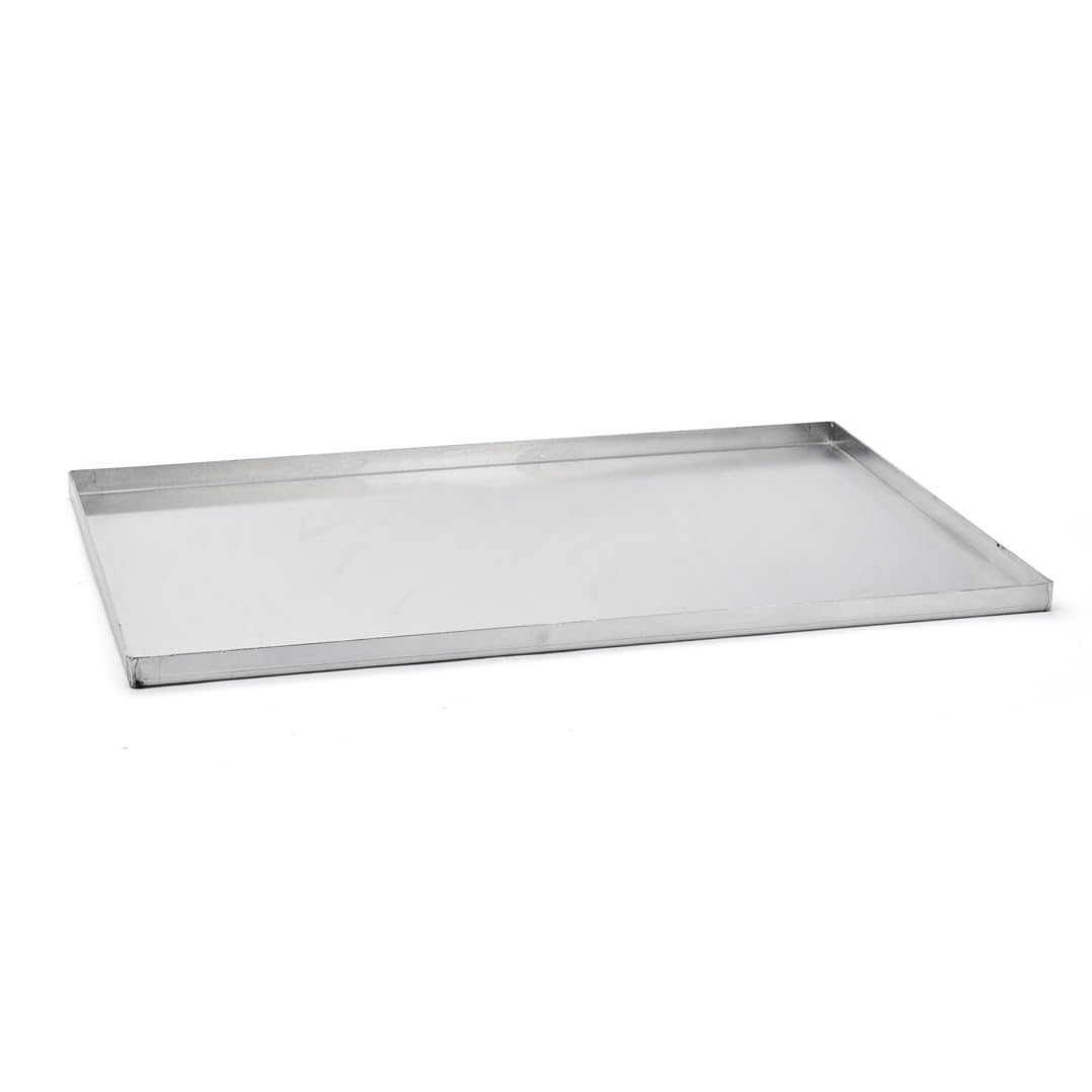 De Buyer Platte Vanillesosse- – Aluminium unbeschichtet Bords droits L 60cm / l 40cm / H 2cm, Bords