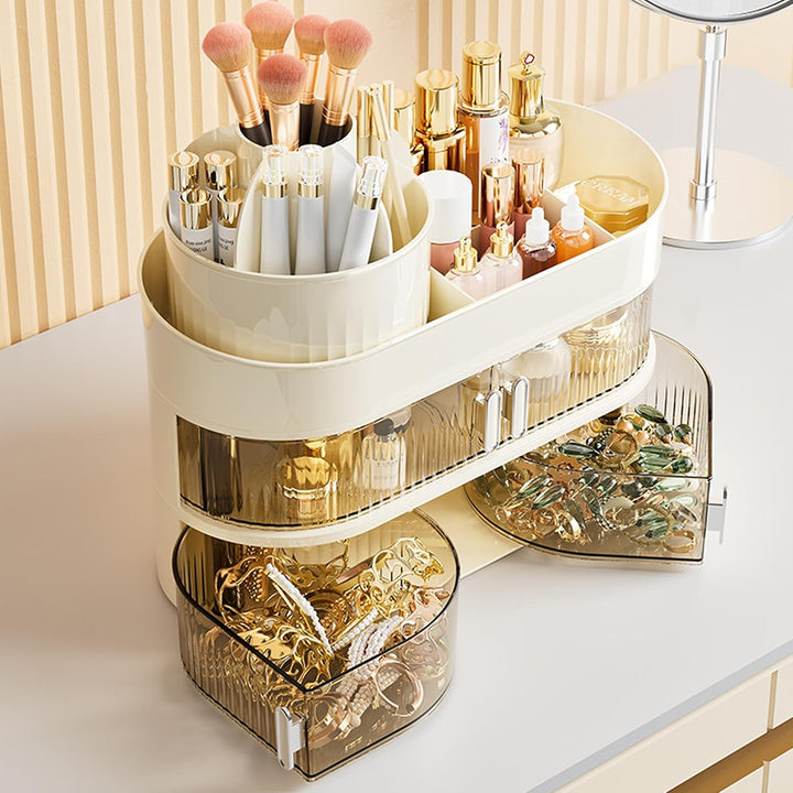 Schmink Organizer Make Up Kosmetik Organizer mit Schubladen Kosmetik Aufbewahrung für Skincare Beaut