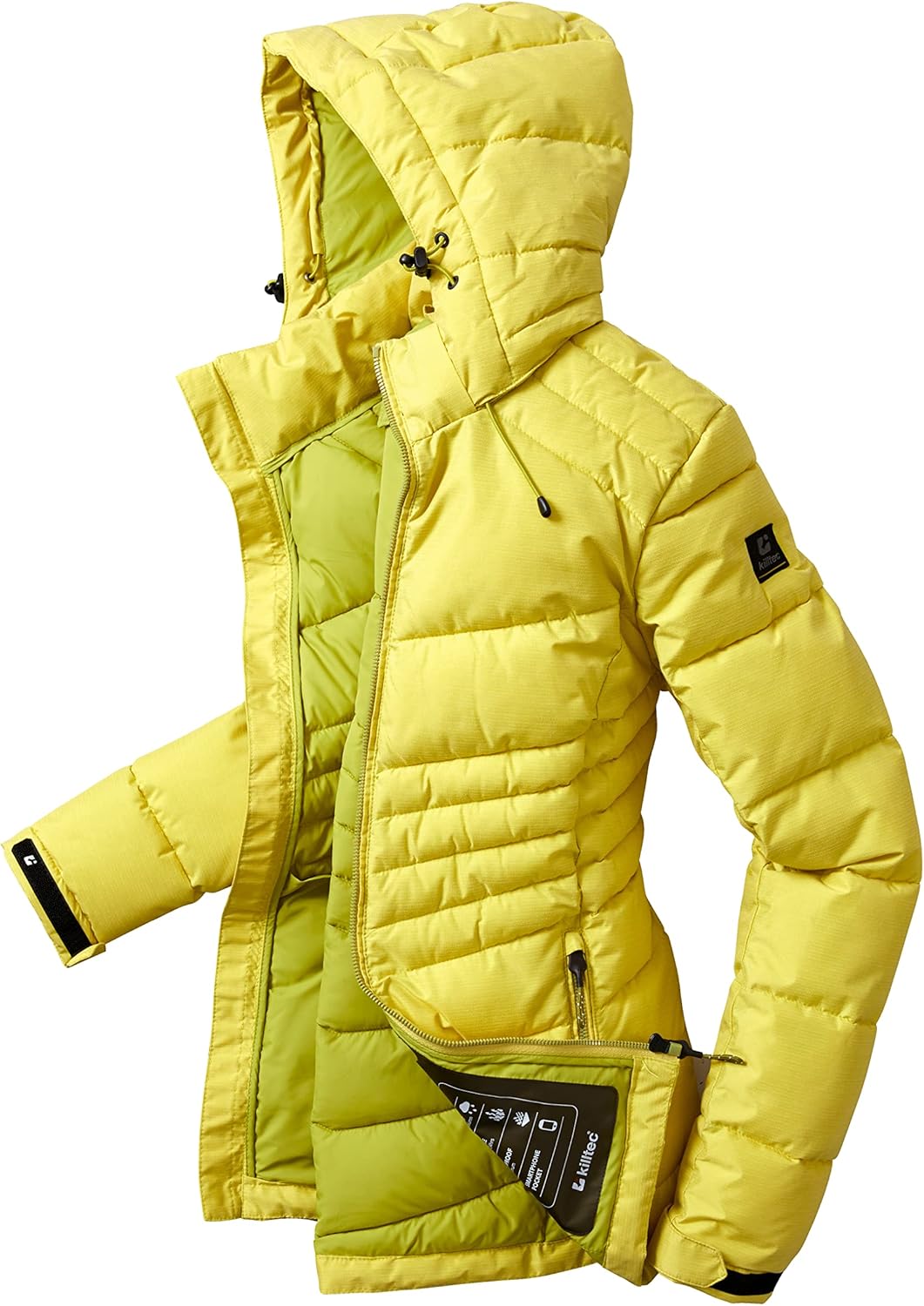 Killtec Damen Kow 149 Wmn Qltd Jckt Steppjacke mit abzippbarer Kapuze 38 hell pistazie, 38 hell pist