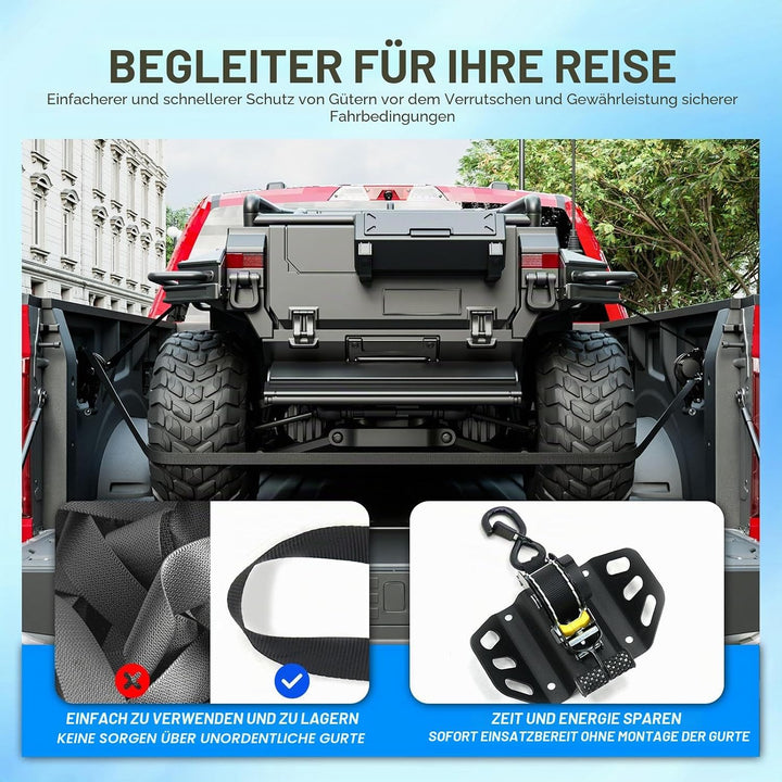 Einziehbare Ratschengurte kompatibel mit Ford F150 2015–2024, einziehbare Spanngurte, Ersatz für For