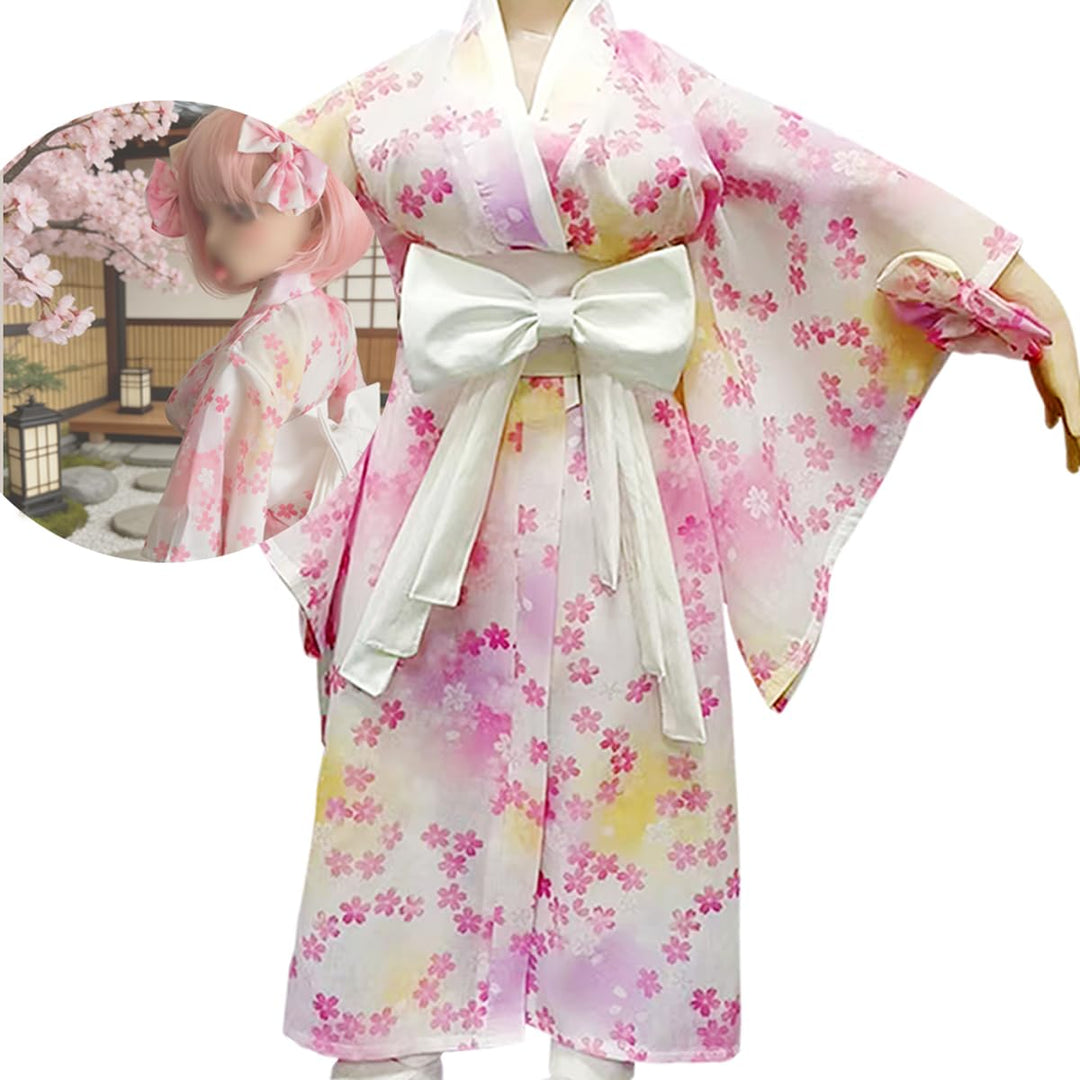 Puppenkleidung für 80–100 cm Puppen, Kimono-inspiriertes Puppenoutfit, Cosplay-Set, lebensgrosse Pup