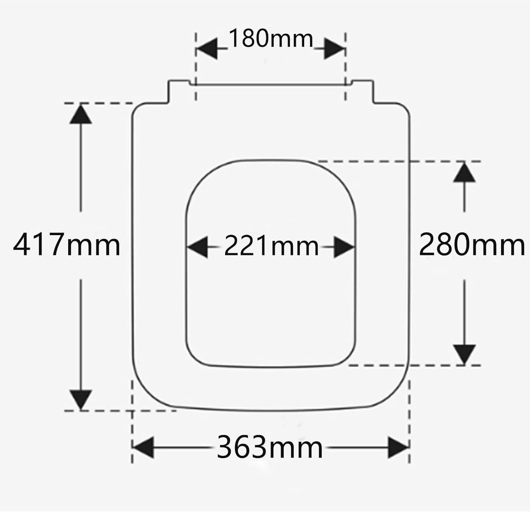 MDF-Toilettensitz, Klodeckel Holz, Premium Quadrat-Förmig Toilettendeckel Mit Soft-Close-Mechanismus