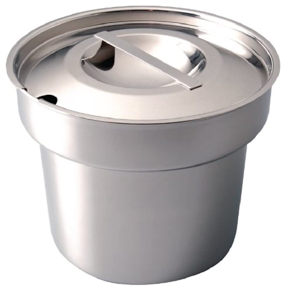 Vogue Wasserbad-Topf mit Deckel, Edelstahl, 4 l, Suppentopf, Sossentopf, Kochgeschirr, silberfarben,