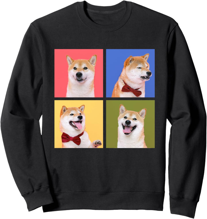Pop Art Shiba Inu Ästhetischer Hund Sweatshirt