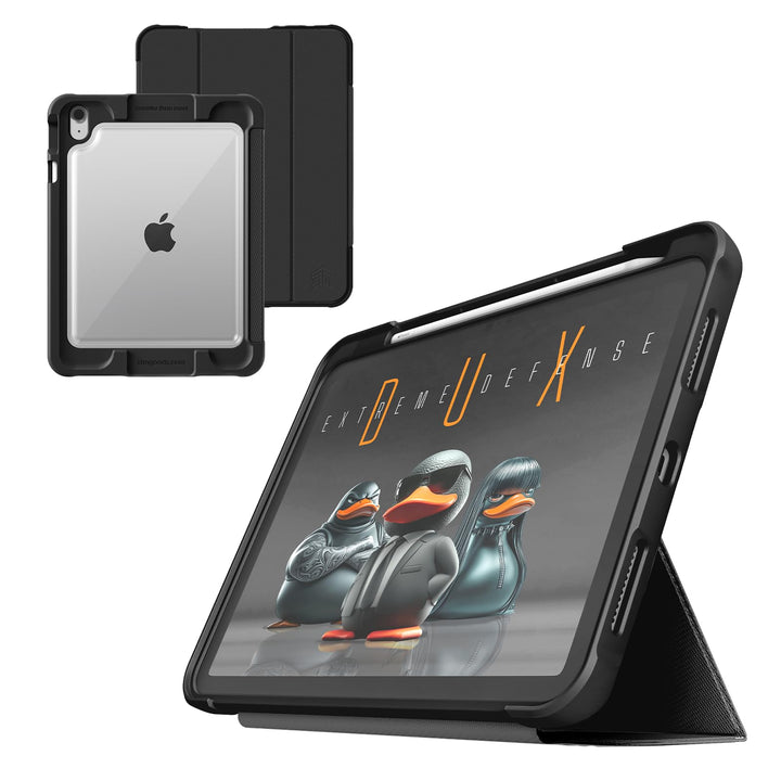 STM Goods Dux Ultra Case kompatibel mit Apple iPad 11" (A16, 11. Gen, 2025) - schwarz/transparent (M