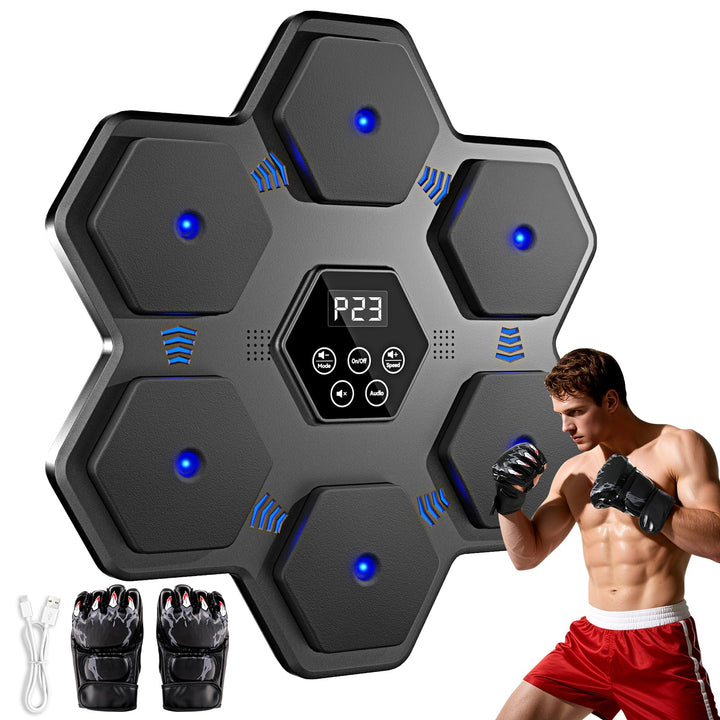 Musikboxmaschine, Boxen Wandmontage Maschine mit Handschuhen, Smart Bluetooth interaktive Punching T
