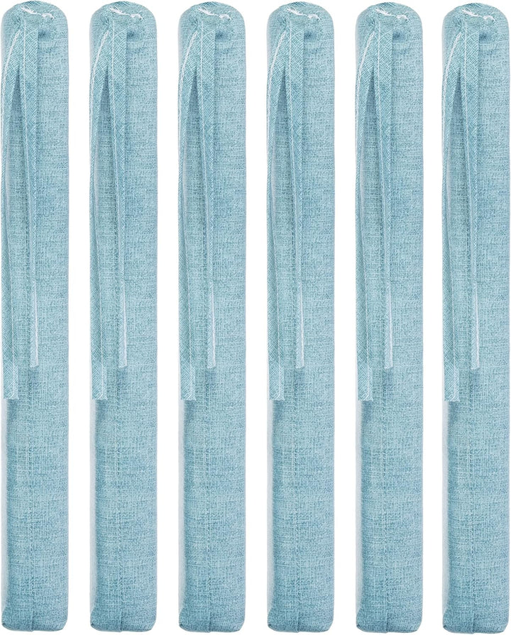 Brandsseller 6er Set Sitzkissen 40x40 cm in Leinenoptik – Bequeme Stuhlauflagen mit Bindebändern & a