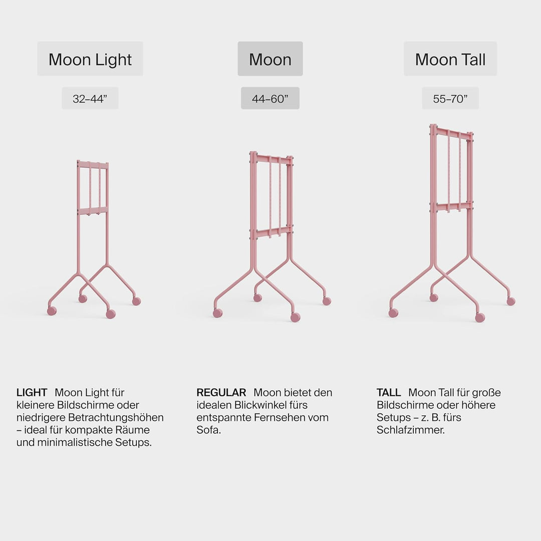 Pedestal Moon Rollin’ TV Ständer mit Rollen für Fernseher 44–60 Zoll | Fernsehständer &amp; TV Wagen | T