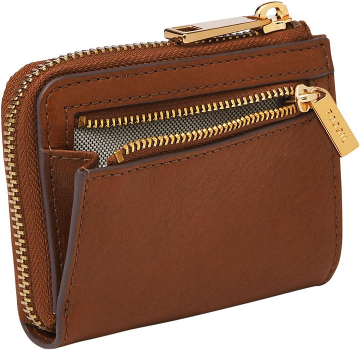 Fossil L Zip Geldbörse Liza für Damen Leder, SL6406G200 Brown 10.8 cm L x 2.5 cm W x 8.3 cm H, Brown