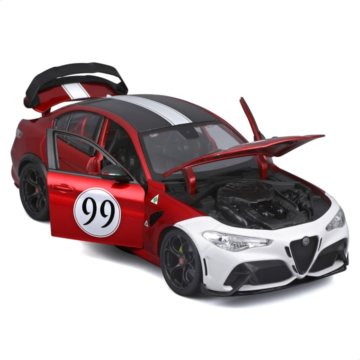 Bburago 11049R/W Miniaturauto aus der Kollektion, Alfa Red White