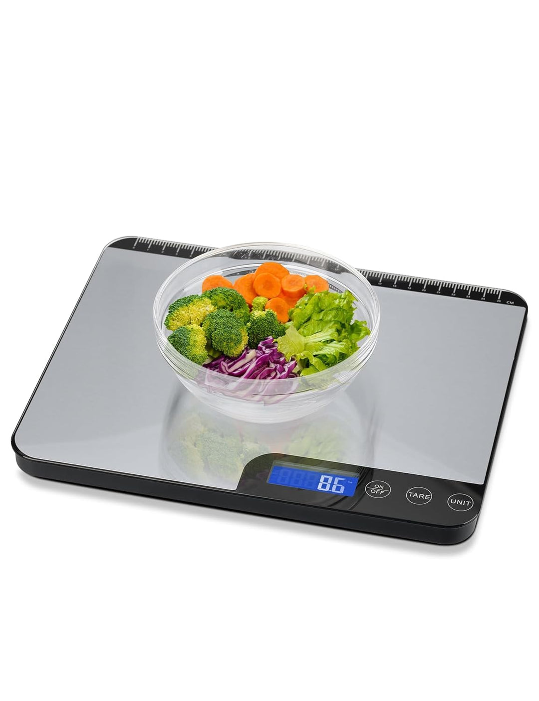 Küchenwaage Digital 20KG,Grosser Wiegefläche Digitalwaage mit Lineal,Professionelle Electronische Wa
