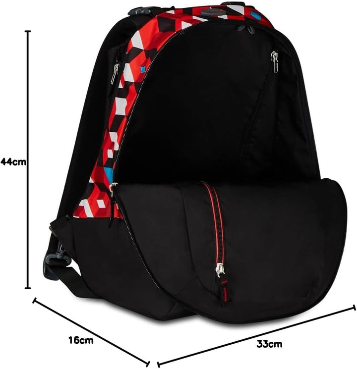 Seven Wende-Rucksack, Schulranzen mit 2 Mustern, Geräumige Schultasche für Teenager, Mädchen Jungen,