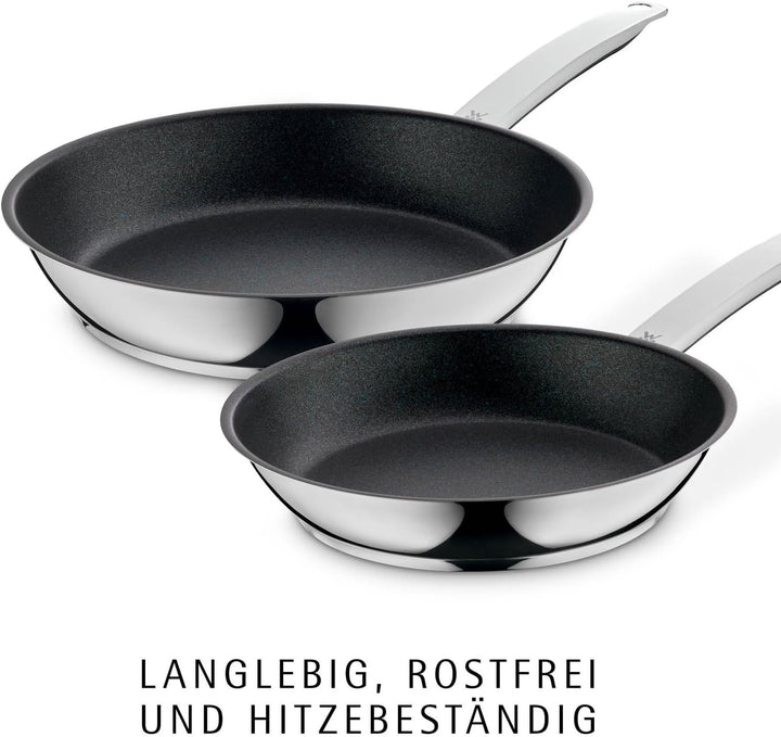 WMF Permadur Advance Pfannenset Induktion 2-teilig, Bratpfanne 28 + 24 cm, Edelstahlpfanne, Cromarga