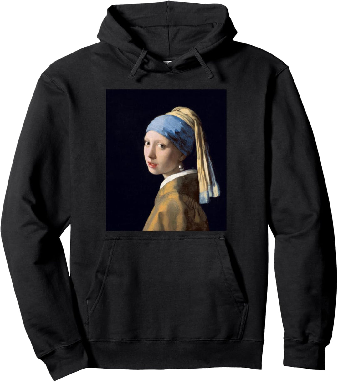 Mädchen mit Perlenohrring von Johannes Vermeer Pullover Hoodie