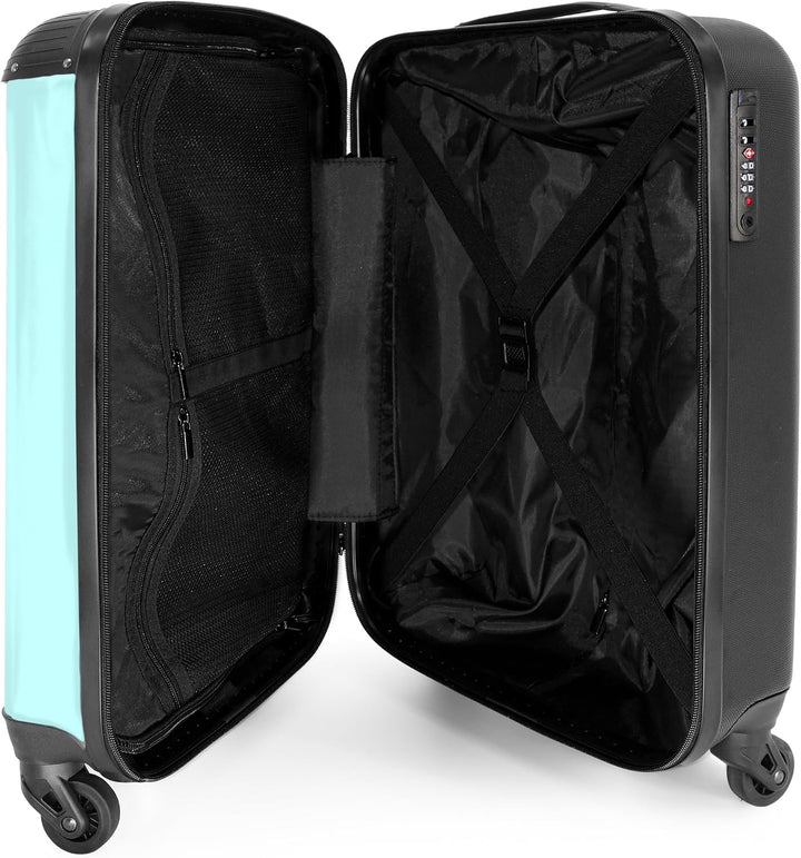 NoBoringSuitcases.com® Koffer Handgepäck Trolley Rollkoffer Kleine Reisekoffer mit 4 Rollen - Ente -