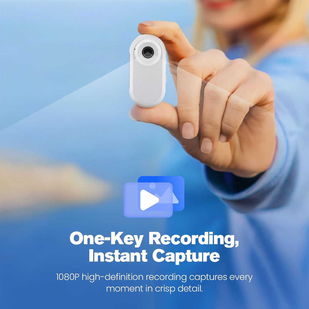 Mini Action Cam 1080P Bodycam mit Batteriefach & 128GB SD-Karte, Helmkamera für Motorrad Fahrrad Spo