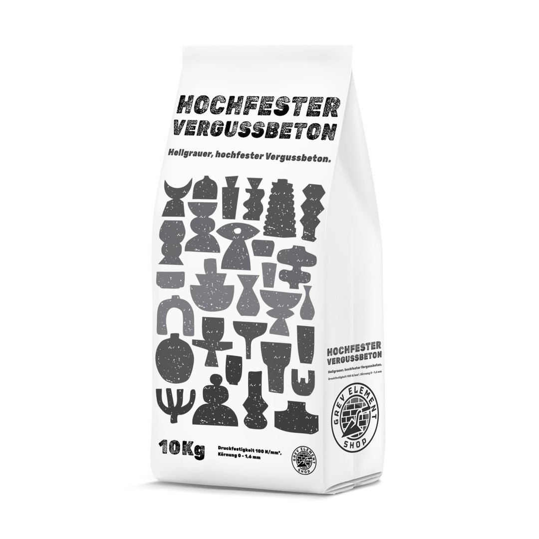 Grey Element Bastelbeton zum Giessen 10 kg einfach zu verarbeiten und schnelle Aushärtung - Hochfest