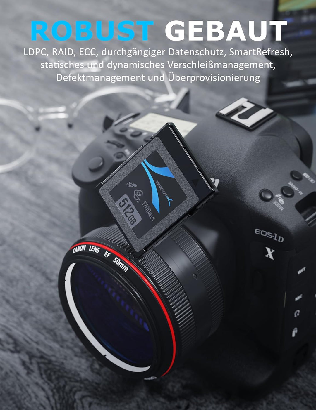 SABRENT 2 Pack CFexpress Speicherkarte Typ B 512GB (1700 MB/s Lesen, 1500MB/s Schreiben, cf Express