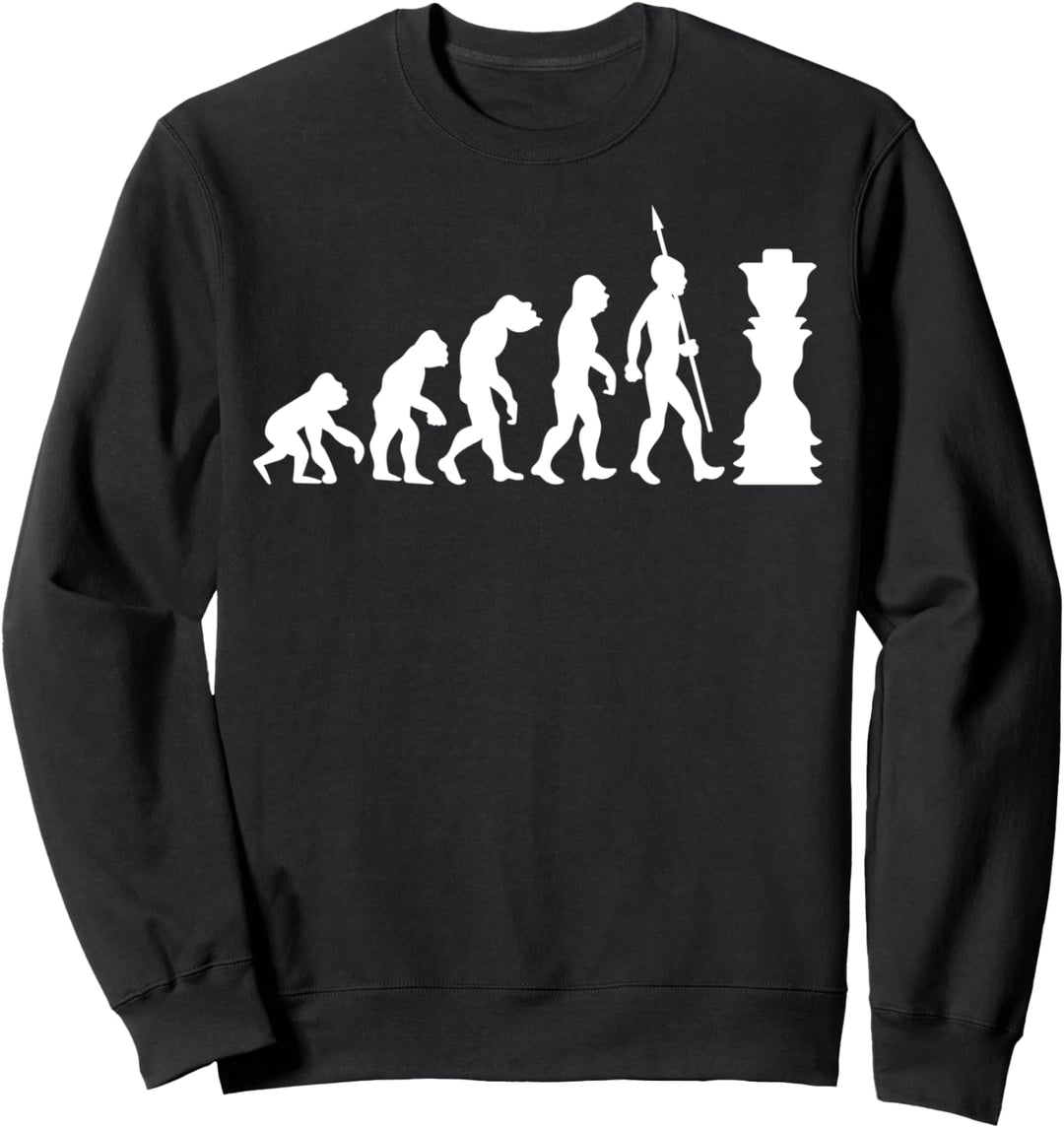Schach Spiel Schachbrett Spieler Sport Evolution Fun Lustig Sweatshirt