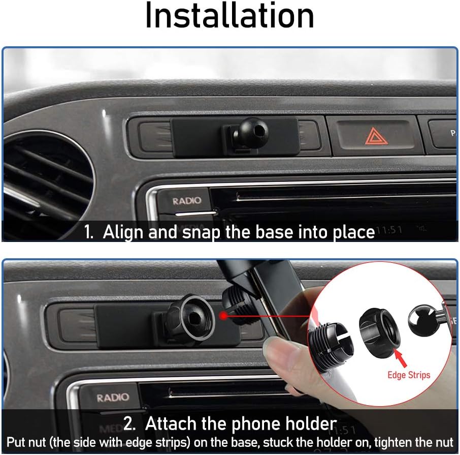 KUNGKIC Auto Telefonhalterung für 2012-2016 Volkswagen VW Tiguan Handyhalterung Einstellbare Lüftung