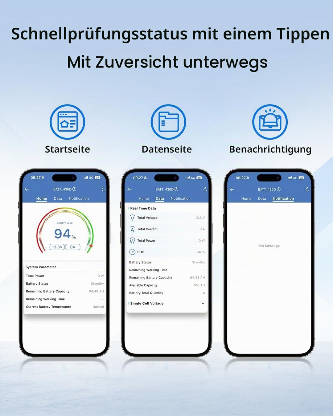 DCHOUSE 12V 100Ah LiFePO4 Batterie mit 10A Batterie Ladegeräte, Verbessertes 100A BMS, Bis zu 15000