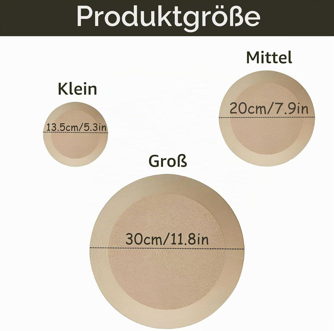 3 Stück Töpferei Keramikform, Ton Trockenbrett, Ovale Töpferformen für Ton Keramik, Runde Töpferform