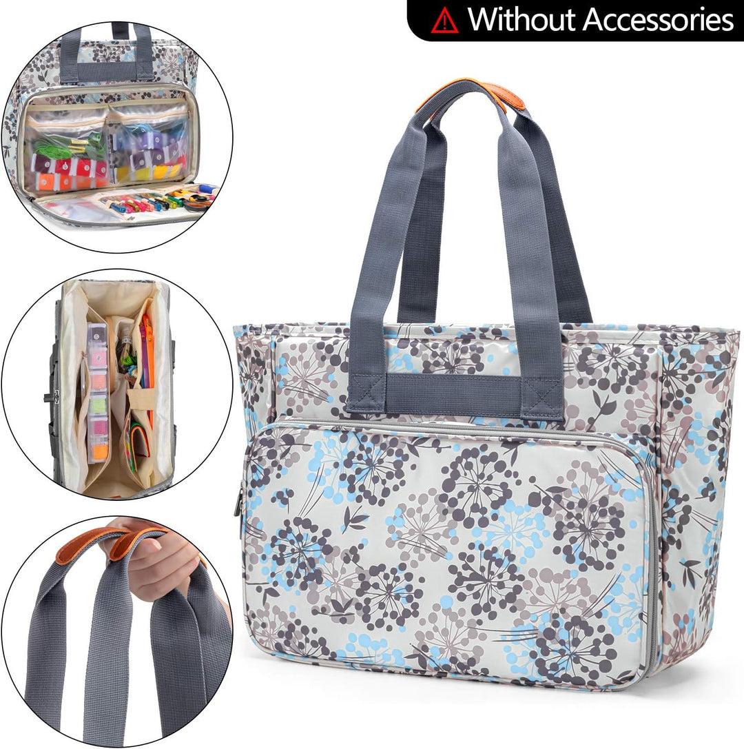 Yarwo Reisetasche für Kreuzstich Tool Kit, Aufbewahrungstasche für Stickerei Set, Tragetasche für St