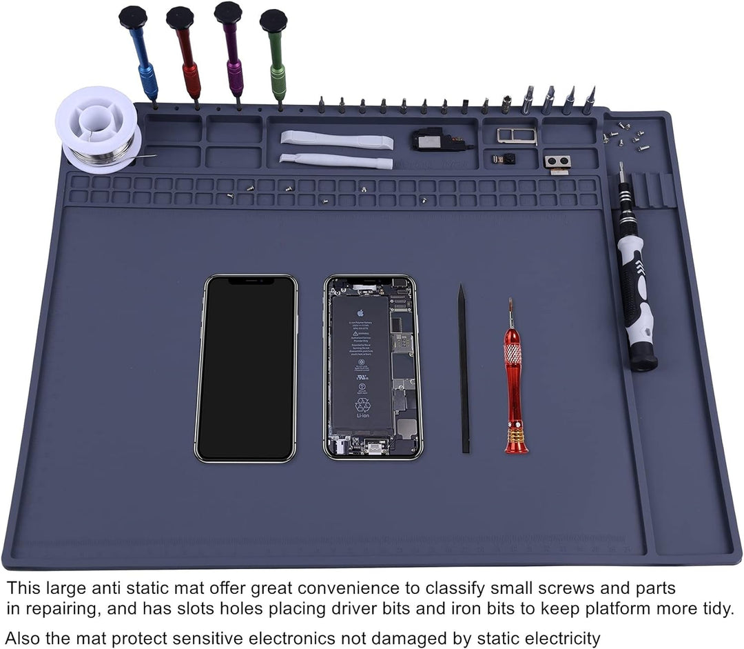 HPFIX Antistatik Matte for Computer,Laptop,Cellphone,iPad Electronics Repair, ESD Soldering Mat Heat