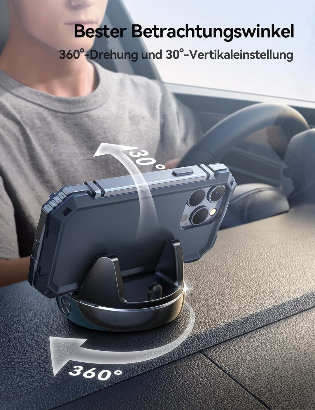 JOYROOM Handyhalterung Auto Armaturenbrett, Anti Rutsch Handy Halterung Auto kompatibel mit PopGrip,