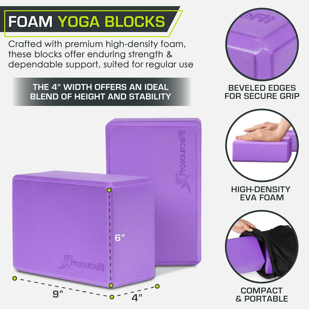 ProsourceFit Uni-Erwachsene Foam Yoga-Blöcke aus Schaumstoff Violett, violett