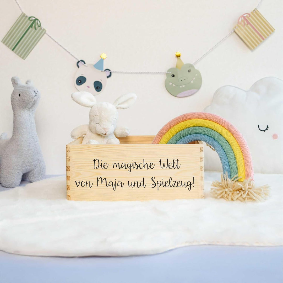 Creative Deco Personalisiert Geschenke Wunschtext Holzkiste ohne Deckel | Dein Eigener Beliebig Text