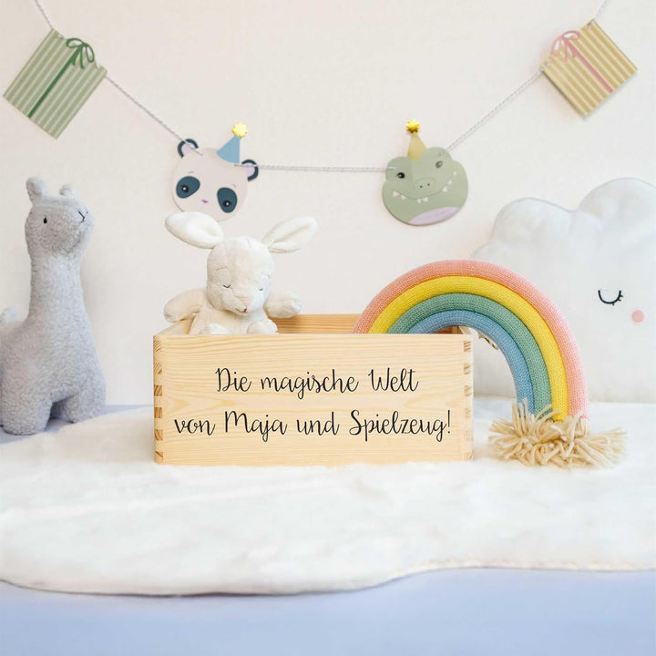 Creative Deco Personalisiert Geschenke Wunschtext Holzkiste ohne Deckel | Dein Eigener Beliebig Text