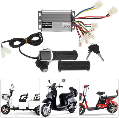 MAGT Elektro-Fahrradregler, 48V 1000W Motordrehzahlregler-Set Motor Controller Set mit Gasgriff und