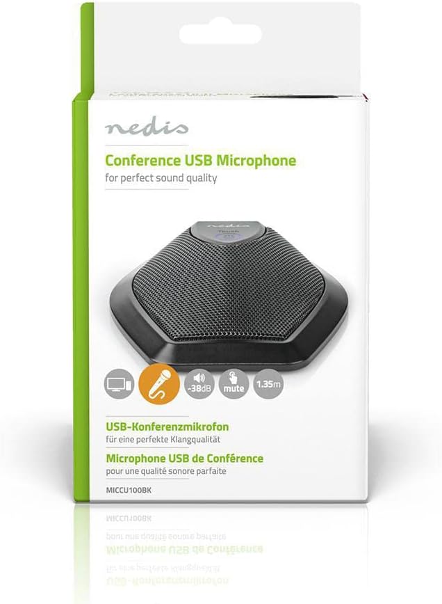 NEDIS Mikrofon | zum Gebrauch von: Desktop/Notebook | Kabelgebunden | 1x USB 1.40 m Schwarz